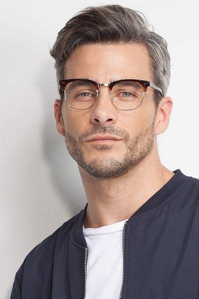 browline eyeglasses for men.